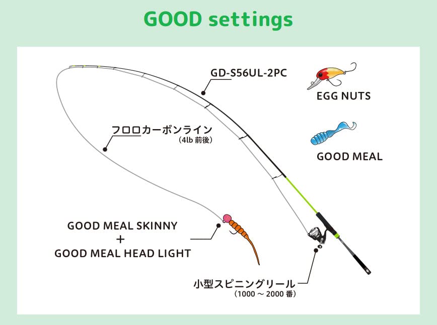新品未使用　ジャッカル　グッドロッド　2本セット 20%OFF!! ジャッカル GOOD ROD GD-S56UL-2PC - バスプロショップ